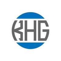 création de logo de lettre khg sur fond blanc. concept de logo de cercle d'initiales créatives khg. conception de lettre khg. vecteur