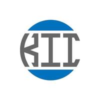 création de logo de lettre kii sur fond blanc. concept de logo de cercle d'initiales créatives kii. conception de lettre kii. vecteur