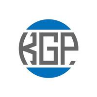 création de logo de lettre kgp sur fond blanc. concept de logo de cercle d'initiales créatives kgp. conception de lettre kgp. vecteur
