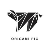 illustration vectorielle d'un cochon origami. conception créative de cochon géométrique. vecteur