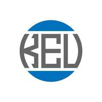 création de logo de lettre kev sur fond blanc. concept de logo de cercle d'initiales créatives kev. conception de lettre kev. vecteur