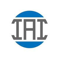 création de logo de lettre iai sur fond blanc. concept de logo de cercle d'initiales créatives iai. conception de lettre iai. vecteur