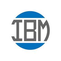 création de logo de lettre ibm sur fond blanc. concept de logo de cercle d'initiales créatives ibm. conception de lettre ibm. vecteur