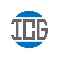 création de logo de lettre icg sur fond blanc. concept de logo de cercle d'initiales créatives icg. conception de lettre icg. vecteur