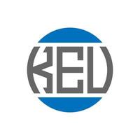 création de logo de lettre keu sur fond blanc. concept de logo de cercle d'initiales créatives keu. conception de lettre de keu. vecteur