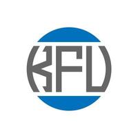 création de logo de lettre kfu sur fond blanc. concept de logo de cercle d'initiales créatives kfu. conception de lettre kfu. vecteur