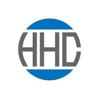 création de logo de lettre hhc sur fond blanc. concept de logo de cercle d'initiales créatives hhc. conception de lettre hhc. vecteur