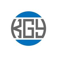 création de logo de lettre kgy sur fond blanc. concept de logo de cercle d'initiales créatives kgy. conception de lettre kgy. vecteur