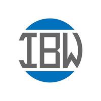 création de logo de lettre ibw sur fond blanc. concept de logo de cercle d'initiales créatives ibw. conception de lettre ibw. vecteur