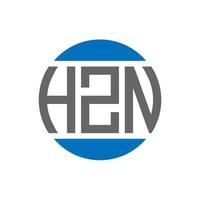 création de logo de lettre hzn sur fond blanc. concept de logo de cercle d'initiales créatives hzn. conception de lettre hzn. vecteur