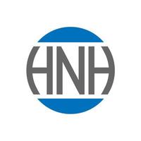 création de logo de lettre hnh sur fond blanc. concept de logo de cercle d'initiales créatives hnh. conception de lettre hnh. vecteur