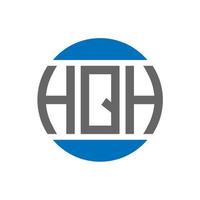 création de logo de lettre hqh sur fond blanc. concept de logo de cercle d'initiales créatives hqh. conception de lettre hqh. vecteur