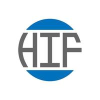 création de logo de lettre hif sur fond blanc. concept de logo de cercle d'initiales créatives hif. conception de lettre hif. vecteur