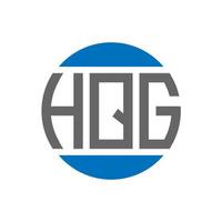 création de logo de lettre hqg sur fond blanc. concept de logo de cercle d'initiales créatives hqg. conception de lettre hqg. vecteur