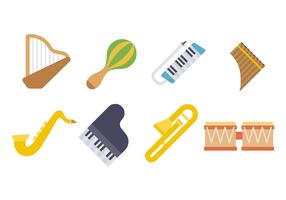 Instruments à musique Icon Vector