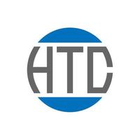 création de logo de lettre htc sur fond blanc. concept de logo de cercle d'initiales créatives htc. conception de lettre htc. vecteur