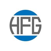 création de logo de lettre hfg sur fond blanc. concept de logo de cercle d'initiales créatives hfg. conception de lettre hfg. vecteur