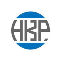 création de logo de lettre hkp sur fond blanc. concept de logo de cercle d'initiales créatives hkp. conception de lettre hkp. vecteur