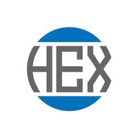 création de logo de lettre hexagonale sur fond blanc. concept de logo de cercle d'initiales créatives hexagonales. conception de lettre hexagonale. vecteur