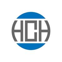 création de logo de lettre hch sur fond blanc. concept de logo de cercle d'initiales créatives hch. conception de lettre hch. vecteur