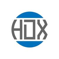 création de logo de lettre hdx sur fond blanc. concept de logo de cercle d'initiales créatives hdx. conception de lettre hdx. vecteur