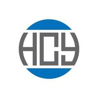 création de logo de lettre hcy sur fond blanc. concept de logo de cercle d'initiales créatives hcy. conception de lettre hcy. vecteur