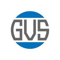 création de logo de lettre gvs sur fond blanc. concept de logo de cercle d'initiales créatives gvs. conception de lettre gvs. vecteur