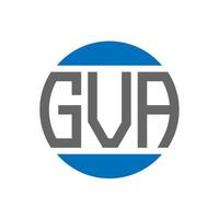 création de logo de lettre gva sur fond blanc. concept de logo de cercle d'initiales créatives gva. conception de lettre gva. vecteur