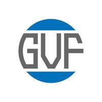 création de logo de lettre gvf sur fond blanc. concept de logo de cercle d'initiales créatives gvf. conception de lettre gvf. vecteur