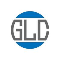 création de logo de lettre glc sur fond blanc. concept de logo de cercle d'initiales créatives glc. conception de lettre glc. vecteur