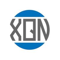 création de logo de lettre xqn sur fond blanc. concept de logo de cercle d'initiales créatives xqn. conception de lettre xqn. vecteur