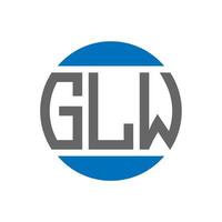 création de logo de lettre glw sur fond blanc. concept de logo de cercle d'initiales créatives glw. conception de lettre glw. vecteur