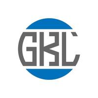 création de logo de lettre gkl sur fond blanc. concept de logo de cercle d'initiales créatives gkl. conception de lettre gkl. vecteur