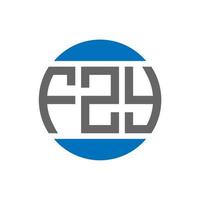 création de logo de lettre fzy sur fond blanc. concept de logo de cercle d'initiales créatives fzy. conception de lettre fzy. vecteur
