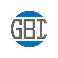création de logo de lettre gbi sur fond blanc. concept de logo de cercle d'initiales créatives gbi. conception de lettre gbi. vecteur