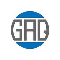 création de logo de lettre gaq sur fond blanc. concept de logo de cercle d'initiales créatives gaq. conception de lettre gaq. vecteur