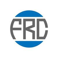 création de logo de lettre frc sur fond blanc. concept de logo de cercle d'initiales créatives frc. conception de lettre frc. vecteur