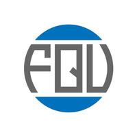 création de logo de lettre fqu sur fond blanc. concept de logo de cercle d'initiales créatives fqu. conception de lettre fqu. vecteur