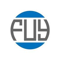 création de logo de lettre fuy sur fond blanc. concept de logo de cercle d'initiales créatives fuy. conception de lettre fuy. vecteur