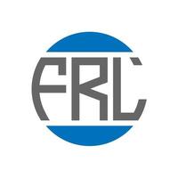 création de logo de lettre frl sur fond blanc. concept de logo de cercle d'initiales créatives frl. conception de lettre frl. vecteur