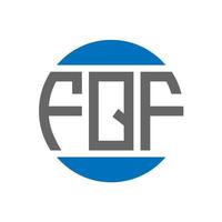 création de logo de lettre fqf sur fond blanc. concept de logo de cercle d'initiales créatives fqf. conception de lettre fqf. vecteur