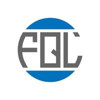 création de logo de lettre fql sur fond blanc. concept de logo de cercle d'initiales créatives fql. conception de lettre fql. vecteur