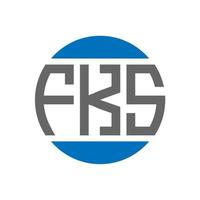 création de logo de lettre fks sur fond blanc. concept de logo de cercle d'initiales créatives fks. conception de lettre fks. vecteur