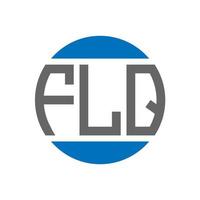 création de logo de lettre flq sur fond blanc. concept de logo de cercle d'initiales créatives flq. conception de lettre flq. vecteur