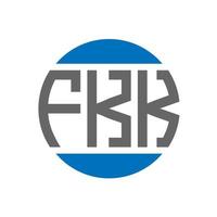 création de logo de lettre fkk sur fond blanc. concept de logo de cercle d'initiales créatives fkk. conception de lettre fkk. vecteur