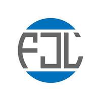 création de logo de lettre fjl sur fond blanc. concept de logo de cercle d'initiales créatives fjl. conception de lettre fjl. vecteur