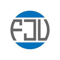 création de logo de lettre fju sur fond blanc. concept de logo de cercle d'initiales créatives fju. conception de lettre fju. vecteur