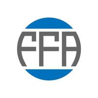 création de logo de lettre ffa sur fond blanc. concept de logo de cercle d'initiales créatives ffa. conception de lettre ffa. vecteur