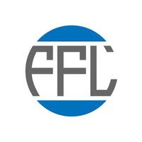 création de logo de lettre ffl sur fond blanc. ffl concept de logo de cercle d'initiales créatives. conception de lettre ffl. vecteur