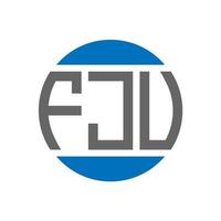 création de logo de lettre fjv sur fond blanc. concept de logo de cercle d'initiales créatives fjv. conception de lettre fjv. vecteur